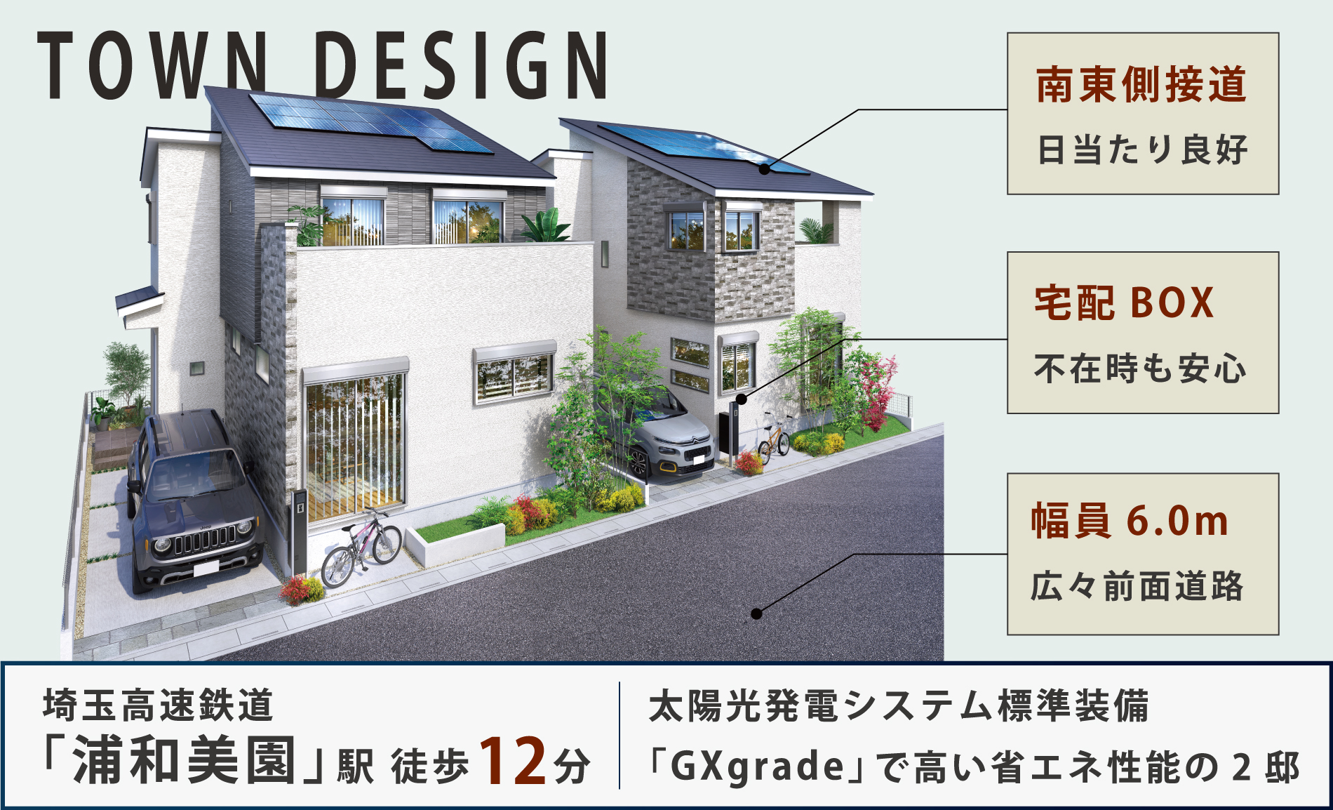 外観パースは図面をもとに描き起こしたもので、実際とは多少異なります。