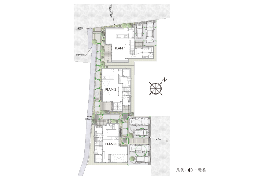 従来の配棟計画を見直し、様々な工夫をちりばめた配棟計画